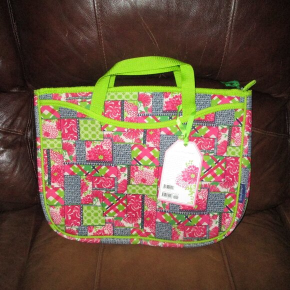 NWT Lilly Pulitzer Patch Day Laptop Computer Briefcase Tote Bag - Picture 1 of 4